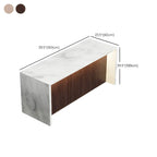 Modern LED White Marble Counter Height Bar Table