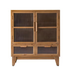 Classic Wooden Brown China Cabinet with Storage