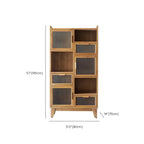 Classic Wooden Brown China Cabinet with Storage