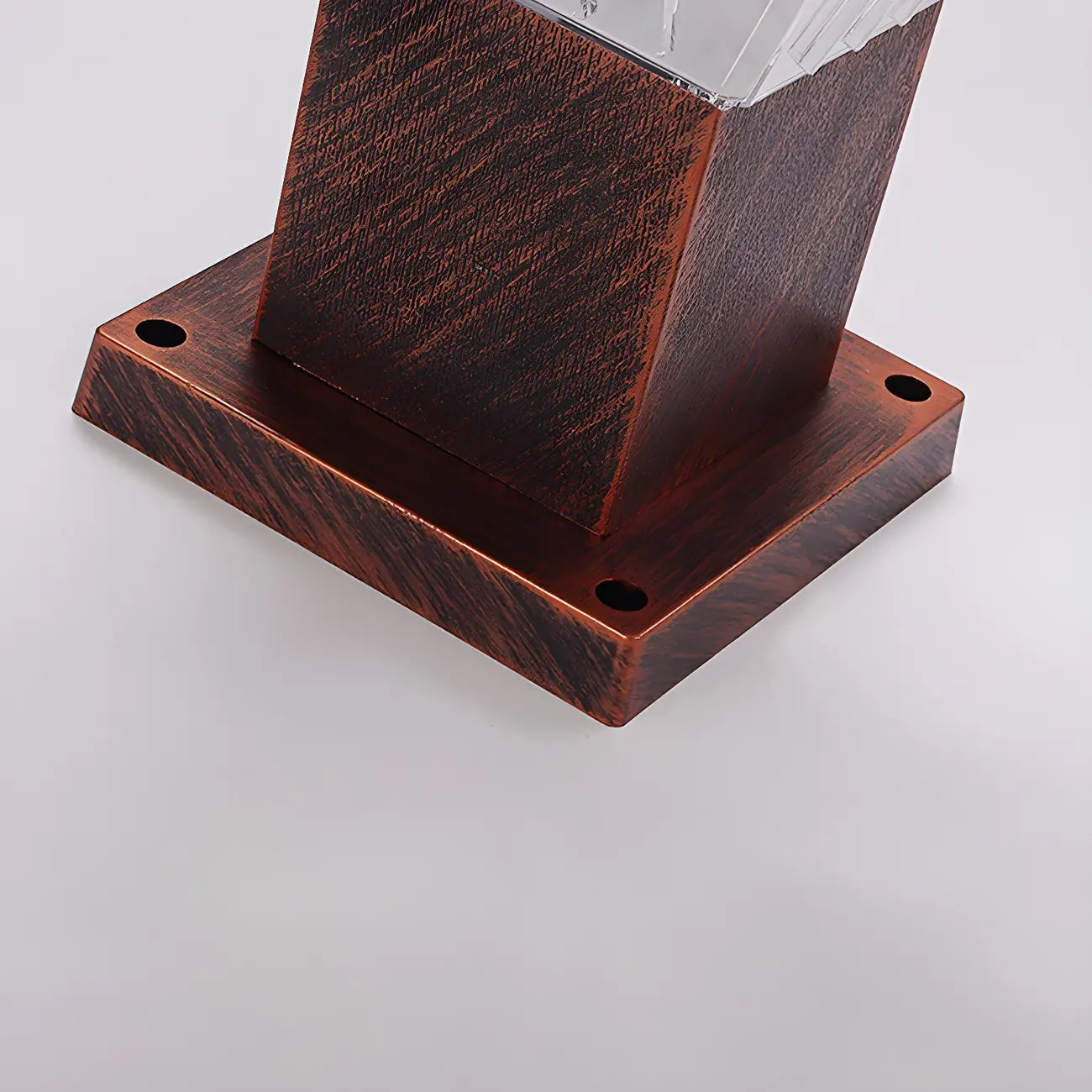 Bronze Acrylic Modern Solar Pyramid Outdoor Post Lights