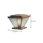 Bronze Solar Striped Reverse-Pyramid Outdoor Post Lights