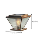 Bronze Solar Striped Reverse-Pyramid Outdoor Post Lights