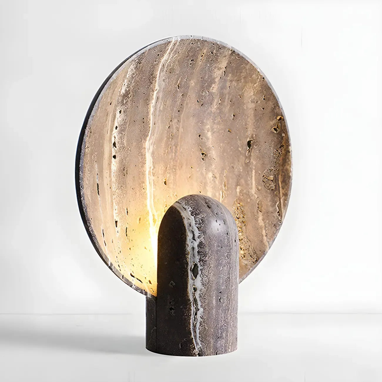 Modern Art Deco Stone Table Lamp for Bedroom