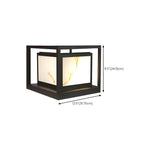 Black Metal Cubic Open Frame Post Cap Light