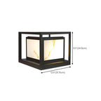 Black Metal Cubic Open Frame Post Cap Light
