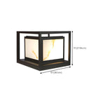 Black Metal Cubic Open Frame Post Cap Light