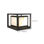 Black Metal Cubic Open Frame Post Cap Light