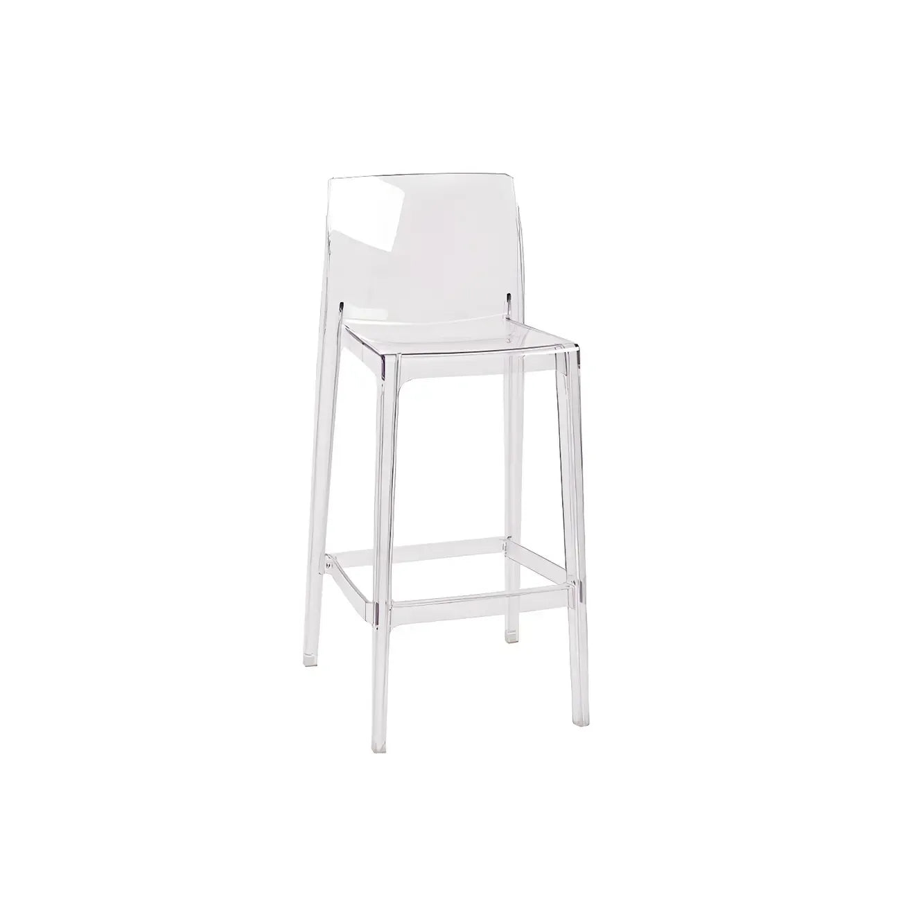 Modern Acrylic Transparent Stylish Rectangle Bar Stool