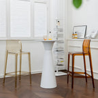 Modern Acrylic Transparent Stylish Rectangle Bar Stool