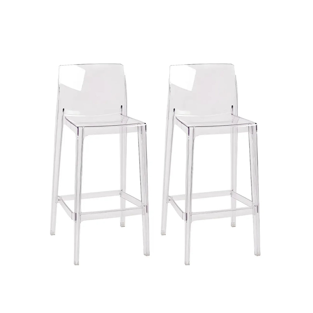 Modern Acrylic Transparent Stylish Rectangle Bar Stool
