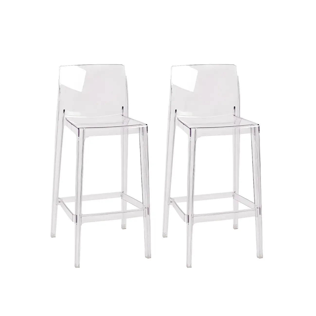 Modern Acrylic Transparent Stylish Rectangle Bar Stool