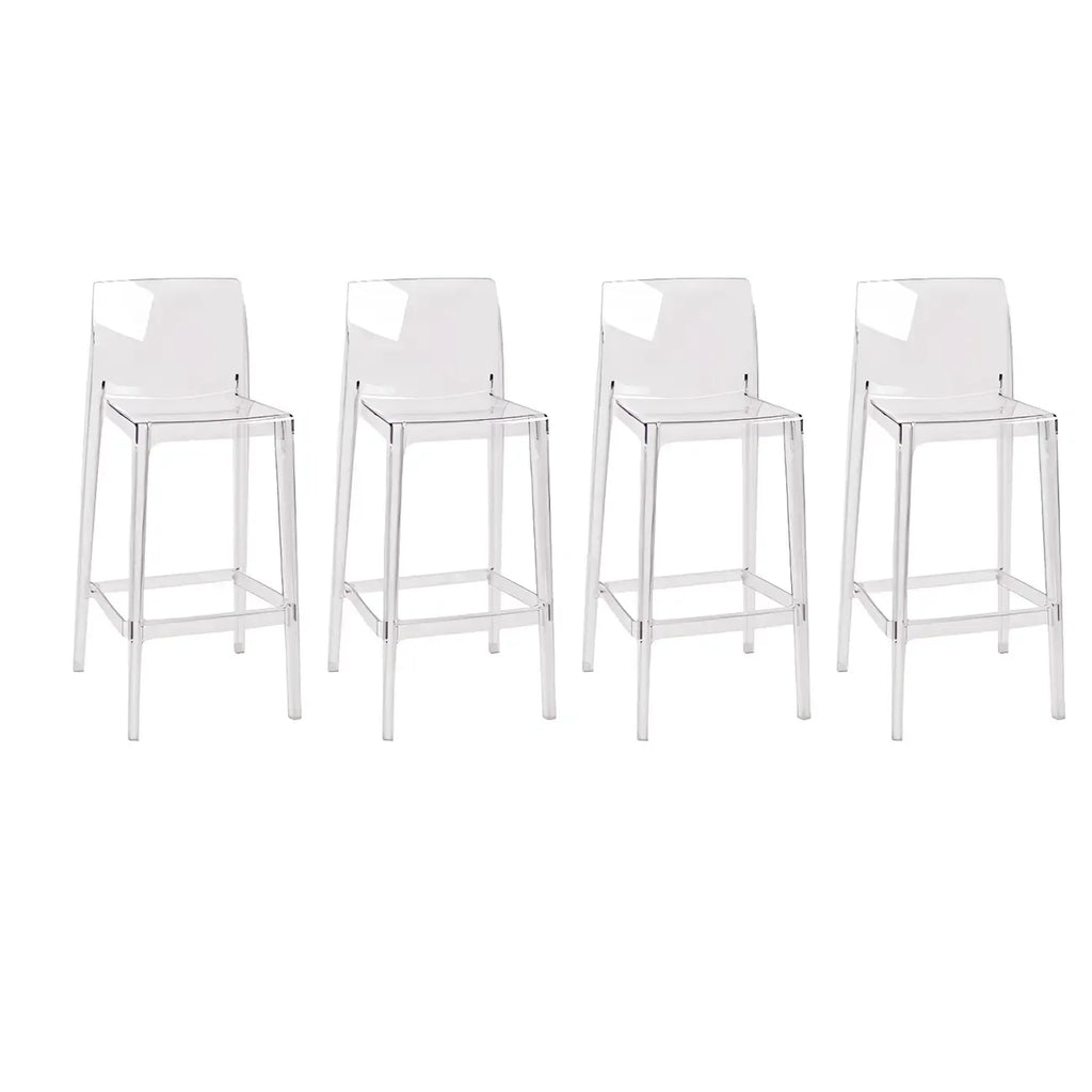 Modern Acrylic Transparent Stylish Rectangle Bar Stool