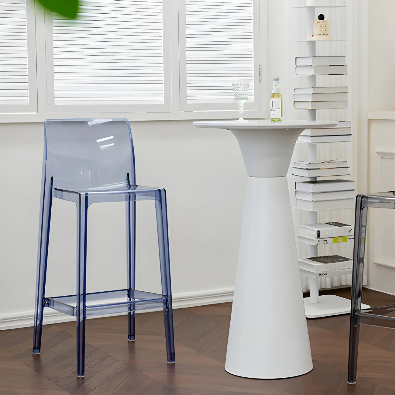 Modern Acrylic Transparent Stylish Rectangle Bar Stool