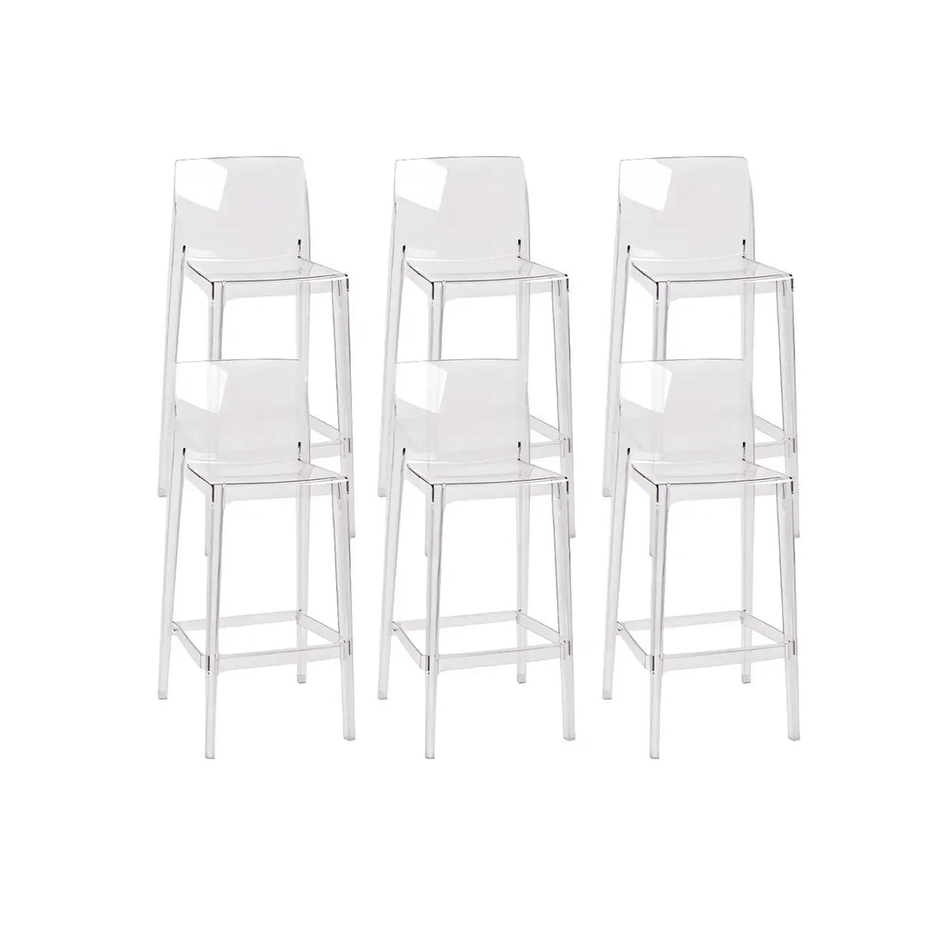 Modern Acrylic Transparent Stylish Rectangle Bar Stool