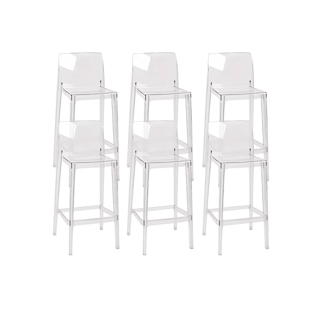Modern Acrylic Transparent Stylish Rectangle Bar Stool