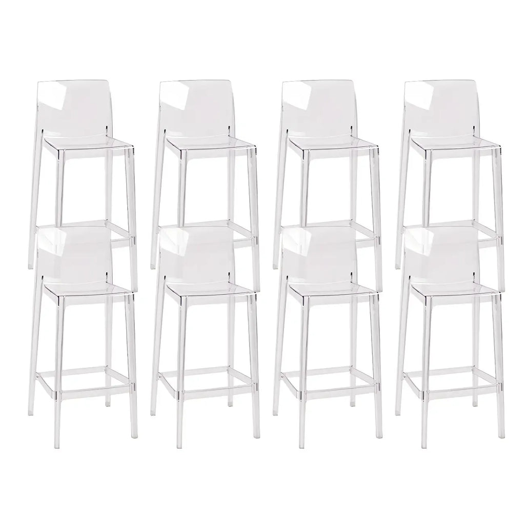 Modern Acrylic Transparent Stylish Rectangle Bar Stool