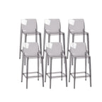 Modern Acrylic Transparent Stylish Rectangle Bar Stool