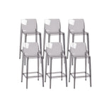 Modern Acrylic Transparent Stylish Rectangle Bar Stool