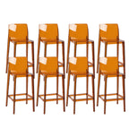 Modern Acrylic Transparent Stylish Rectangle Bar Stool