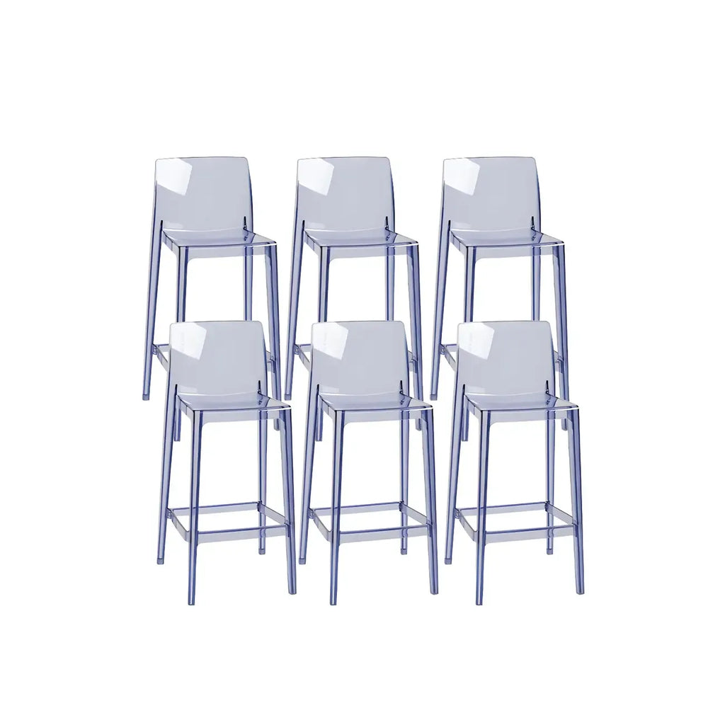 Modern Acrylic Transparent Stylish Rectangle Bar Stool