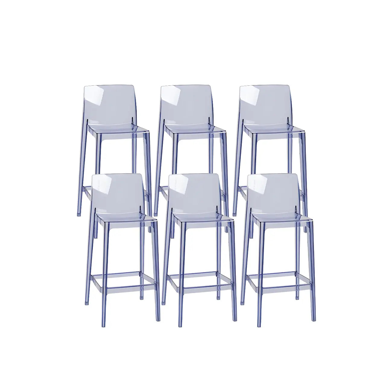 Modern Acrylic Transparent Stylish Rectangle Bar Stool