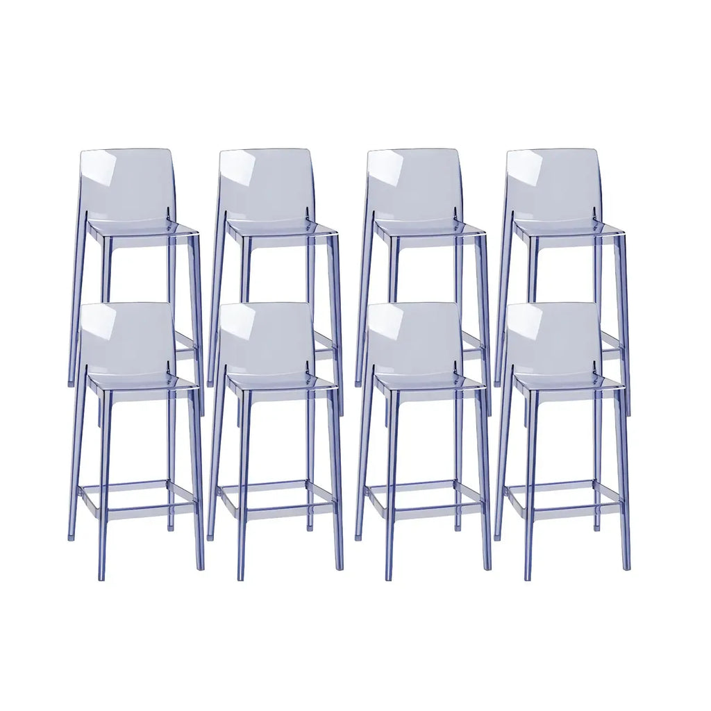 Modern Acrylic Transparent Stylish Rectangle Bar Stool