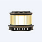 Black Metal Circular Drum Post Cap Light
