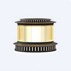Black Metal Circular Drum Post Cap Light