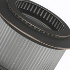 Black Metal Circular Drum Post Cap Light