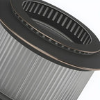 Black Metal Circular Drum Post Cap Light