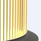 Black Metal Circular Drum Post Cap Light