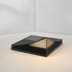 Designed Eave Simple Black Metal Post Cap Light