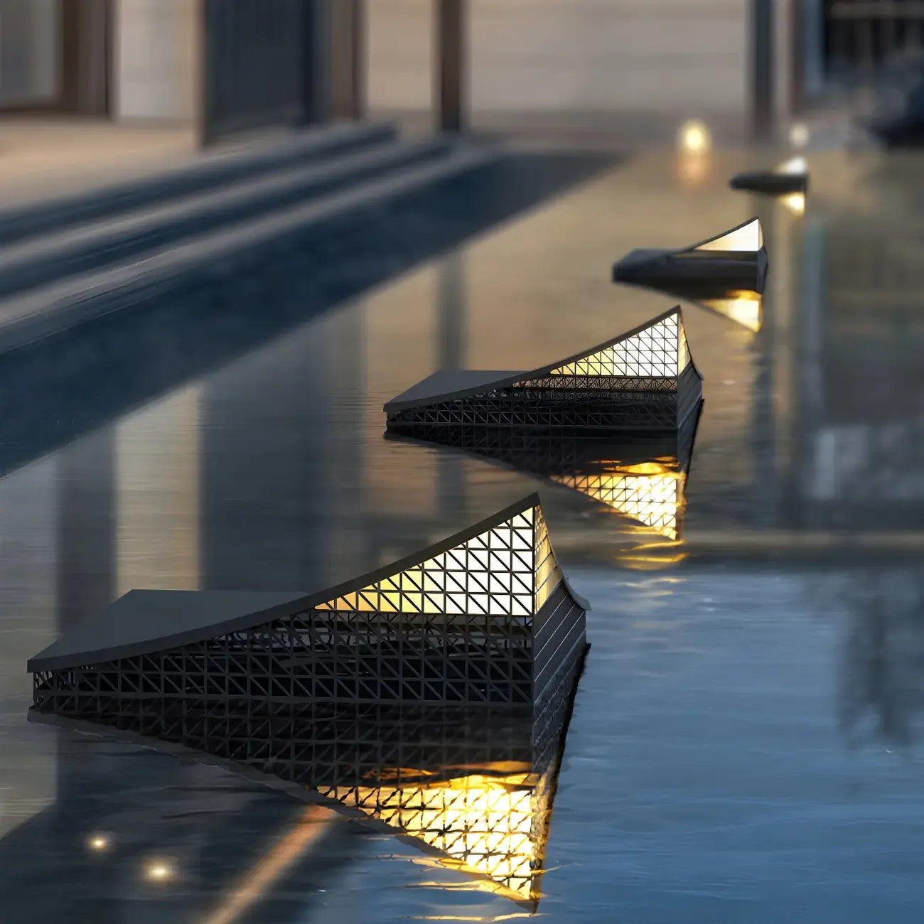Designed Eave Simple Black Metal Post Cap Light
