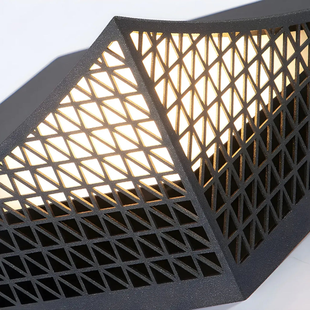 Designed Eave Simple Black Metal Post Cap Light