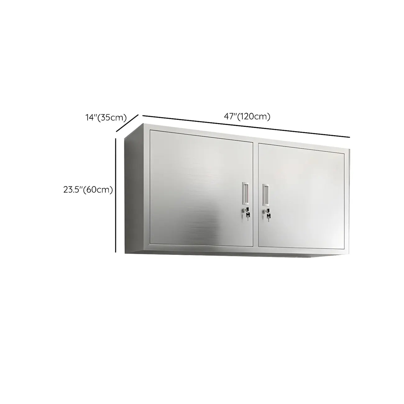 Adjustable Stainless Steel Wall-Mounted China Cabinet