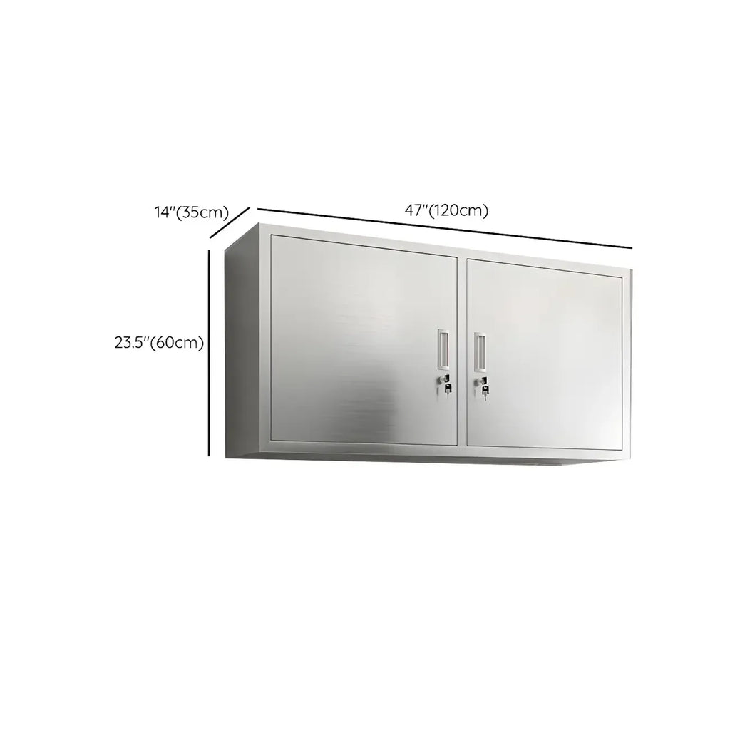 Adjustable Stainless Steel Wall-Mounted China Cabinet