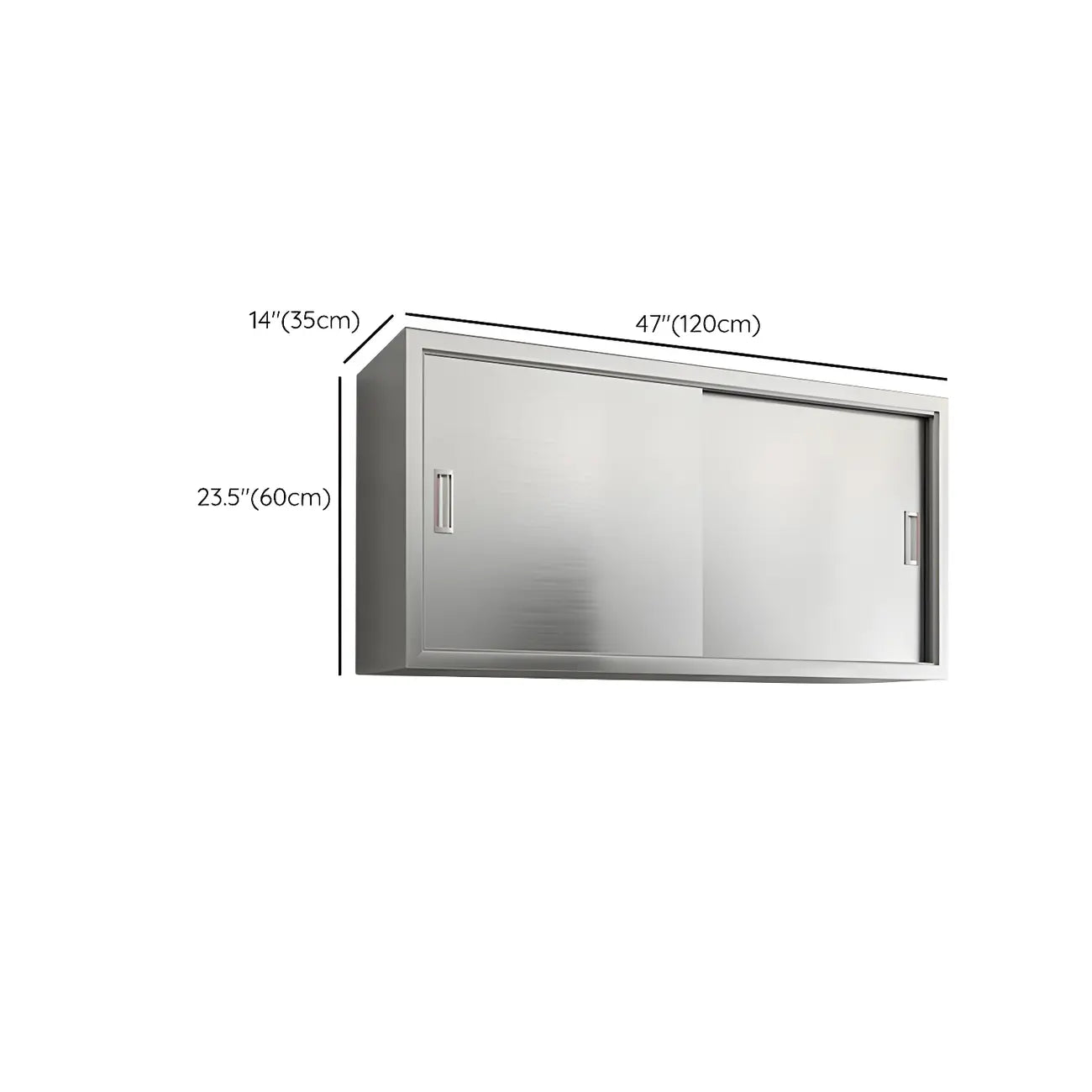 Adjustable Stainless Steel Wall-Mounted China Cabinet