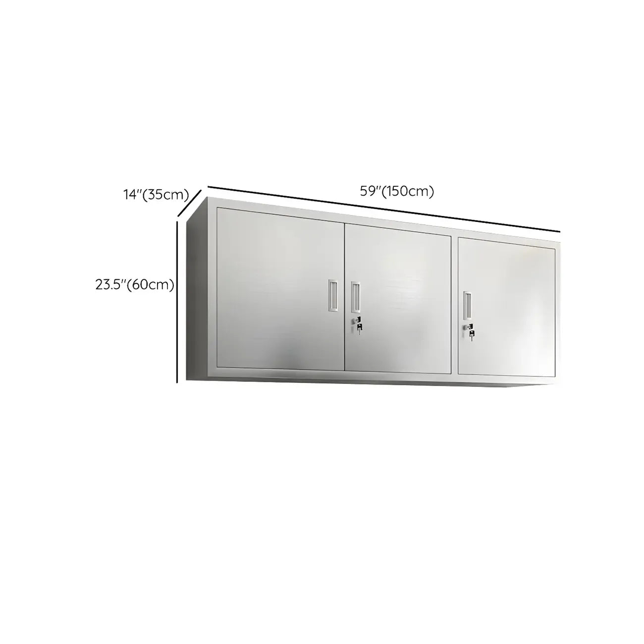 Adjustable Stainless Steel Wall-Mounted China Cabinet