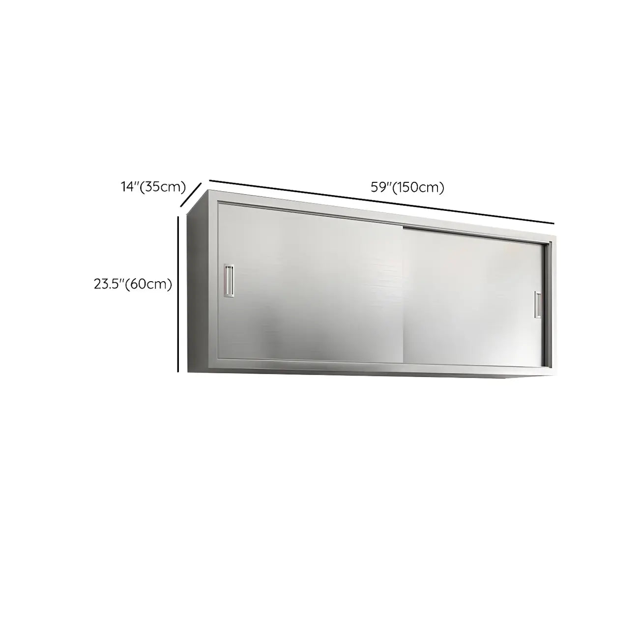 Adjustable Stainless Steel Wall-Mounted China Cabinet