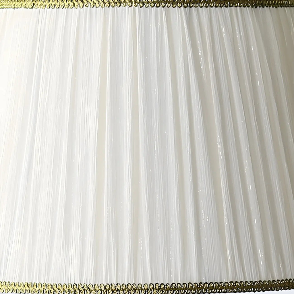 Plug-In Elegant Ceramic LED Table Lamp with Fabric Shade