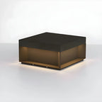 Black Square Solar Warm Light Outdoor Post Lights
