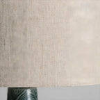 Exquisite Green Ceramic Fabric LED Table Lamp for Bedside
