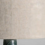 Exquisite Green Ceramic Fabric LED Table Lamp for Bedside
