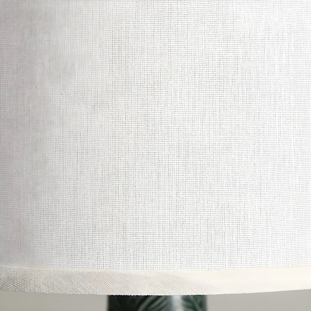 Exquisite Green Ceramic Fabric LED Table Lamp for Bedside