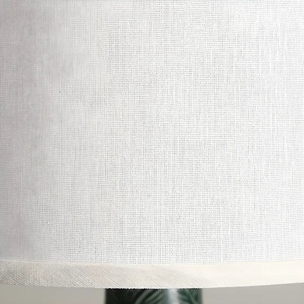 Exquisite Green Ceramic Fabric LED Table Lamp for Bedside