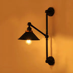 Black Metal Trestle Base Swing Arm Wall Light