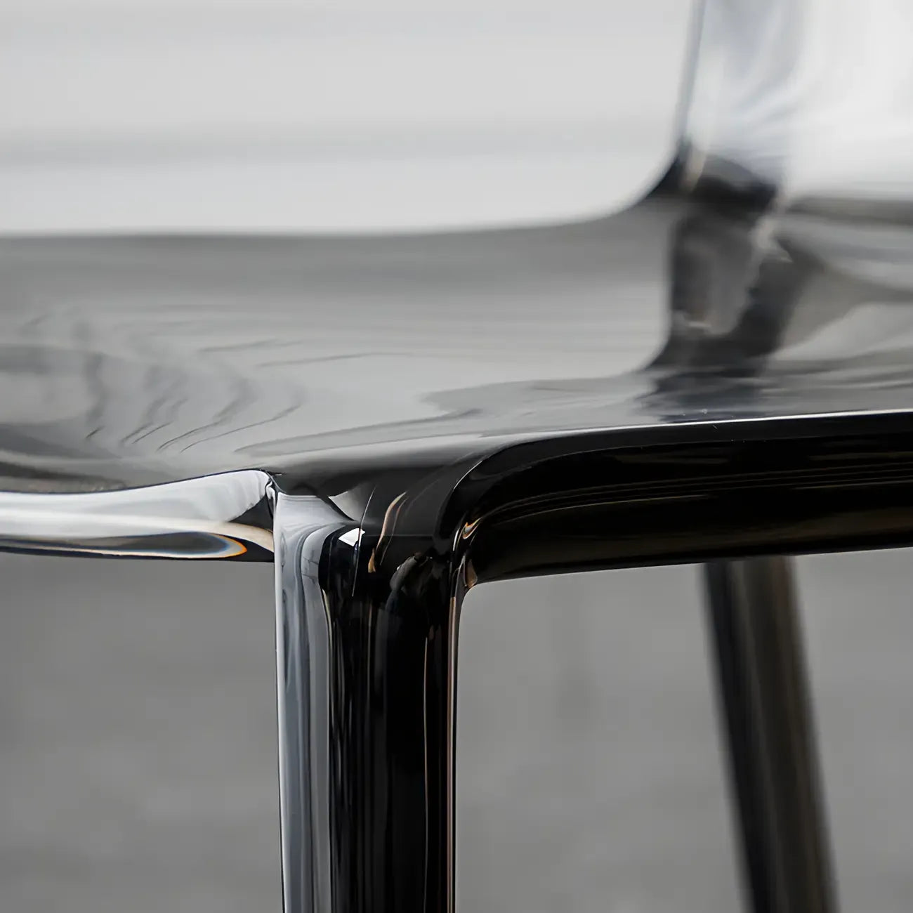 Amber Acrylic Armless Low Back Dining Chair