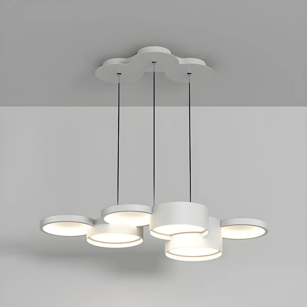 8-Light Modern White LED Island Pendant Light for Kitchen