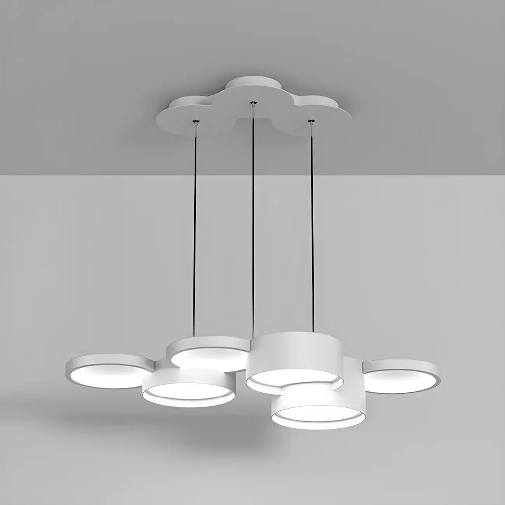 8-Light Modern White LED Island Pendant Light for Kitchen