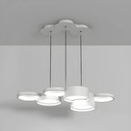 8-Light Modern White LED Island Pendant Light for Kitchen